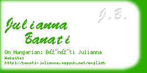 julianna banati business card